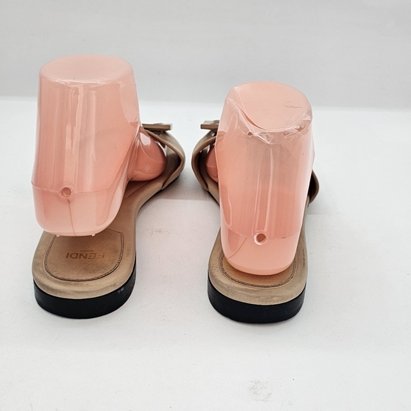 Fendi Baguette FF Leather Sandals Tan Size 39 (US 8.5) - Picture 4 of 15